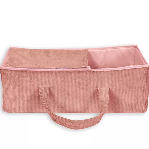 Mamamemo Mama Memo Poppenreiswieg Corduroy Roze - 40 Cm 3 Mamamemo Mama Memo Poppenreiswieg Corduroy Roze - 40 Cm