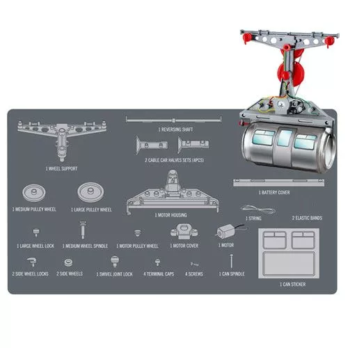 4m Bouwset Kabelbaan Met Blik 5 4m Bouwset Kabelbaan Met Blik - Afbeelding 3