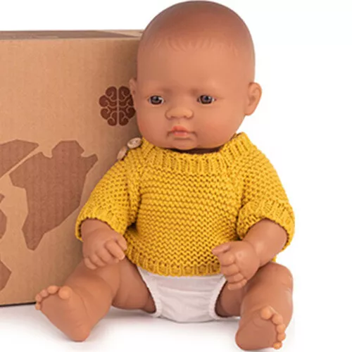 Miniland Babypop Latin Met Poppenkleding Jongen - 32 Cm 4 Miniland Babypop Latin Met Poppenkleding Jongen - 32 Cm - Afbeelding 2