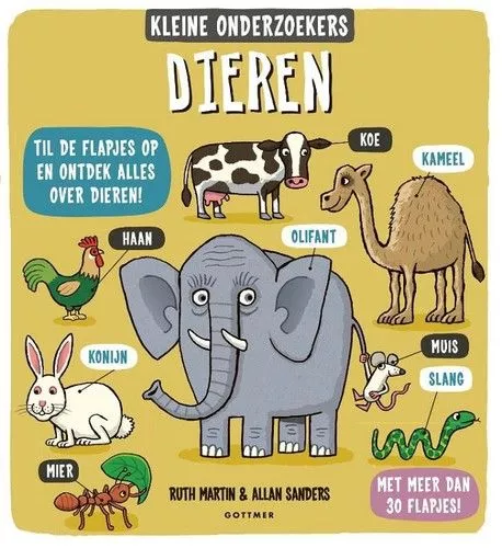Uitgeverij Gottmer Flapjesboek Dieren 3 Uitgeverij Gottmer Flapjesboek Dieren