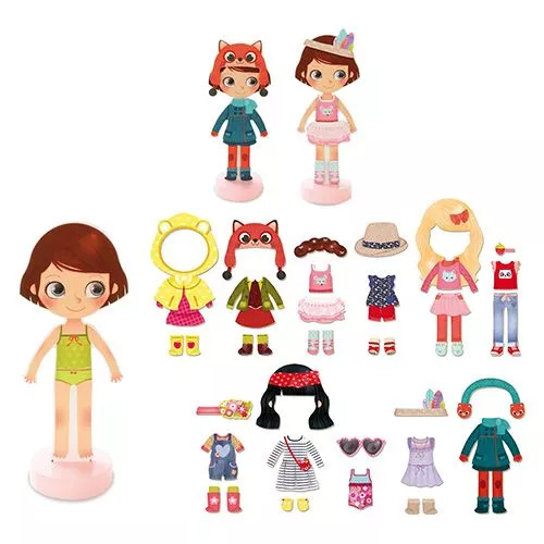 Vilac Magneetdoos - Chloe Aankleedpop 3 Vilac Magneetdoos - Chloe Aankleedpop