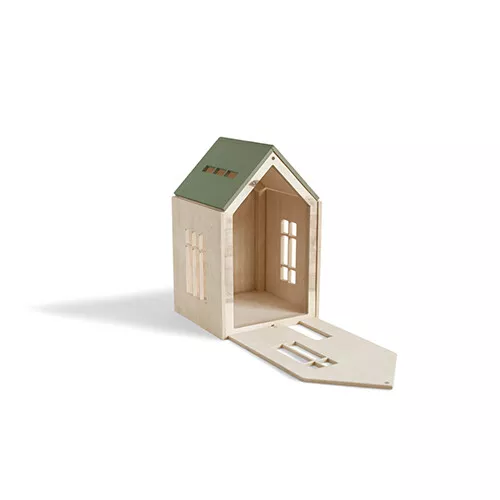 Babai Toys Magnetisch Poppenhuis - Khaki - L 4 Babai Toys Magnetisch Poppenhuis - Khaki - L - Afbeelding 2