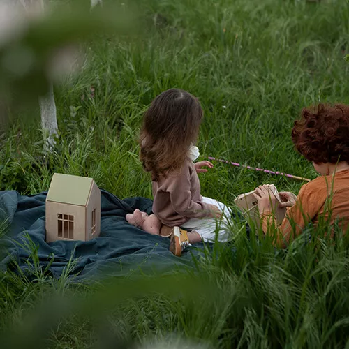 Babai Toys Magnetisch Poppenhuis - Khaki - L 12 Babai Toys Magnetisch Poppenhuis - Khaki - L - Afbeelding 10