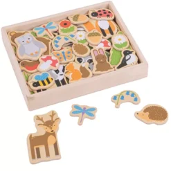 Bigjigs Magneten Bosdieren - 35st