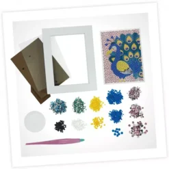 Buki Glitterschilderij - Pauw 9 Buki Glitterschilderij - Pauw -Kinderspeelgoed buki glitterschilderij pauw 3