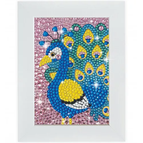 Buki Glitterschilderij - Pauw 6 Buki Glitterschilderij - Pauw - Afbeelding 4