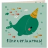 By Bora Verjaardagskaart Met Envelop - Narwal -Kinderspeelgoed by bora verjaardagskart met envelop narwal