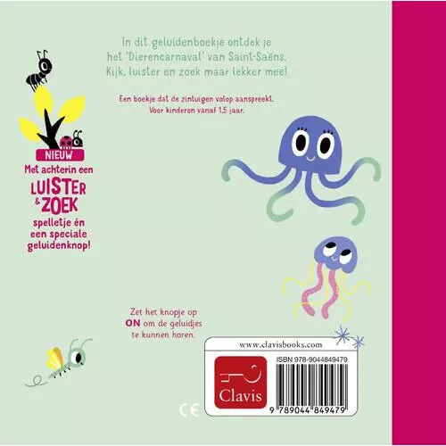 Uitgeverij Clavis Geluidenboek Dierencarnaval 8 Uitgeverij Clavis Geluidenboek Dierencarnaval - Afbeelding 6