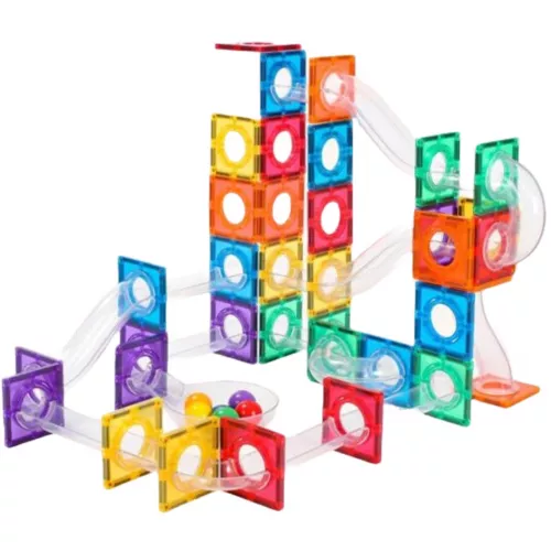 Coblo Magnetische Tegels Knikkerbaan - 100st 4 Coblo Magnetische Tegels Knikkerbaan - 100st - Afbeelding 2