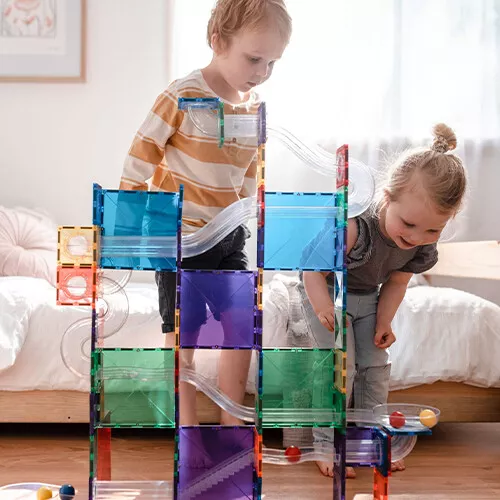 Connetix Magnetische Tegels Knikkerbaan - 92st 9 Connetix Magnetische Tegels Knikkerbaan - 92st - Afbeelding 7