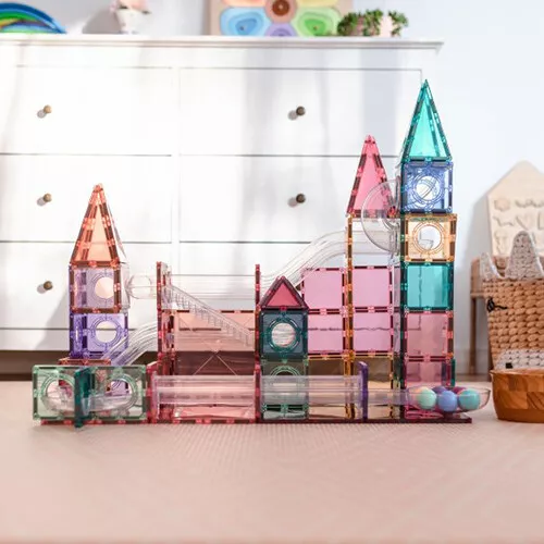 Connetix Magnetische Tegels Knikkerbaan - Pastel - 106st 8 Connetix Magnetische Tegels Knikkerbaan - Pastel - 106st - Afbeelding 6