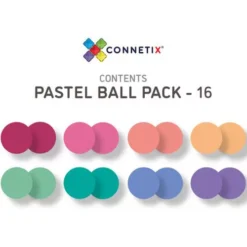 Kinderspeelgoed -Kinderspeelgoed connetix knikkers pastel 16st 6