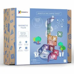 Connetix Magnetische Tegels Knikkerbaan - Pastel - 80st