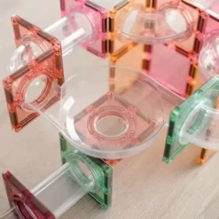 Connetix Magnetische Tegels Knikkerbaan - Pastel - 80st -Kinderspeelgoed connetix magnetische tegels knikkerbaan pastel 80st 8