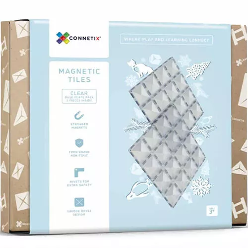 Connetix Uitbreidingsset Bodemplaten - Clear - 2st 3 Connetix Uitbreidingsset Bodemplaten - Clear - 2st