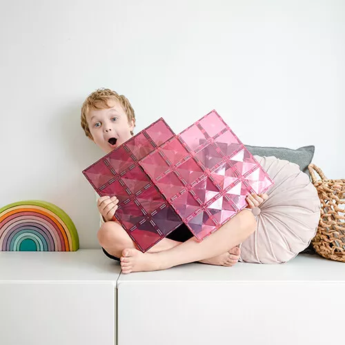 Connetix Uitbreidingsset Bodemplaten - Pink-berry - 2st 5 Connetix Uitbreidingsset Bodemplaten - Pink-berry - 2st - Afbeelding 3