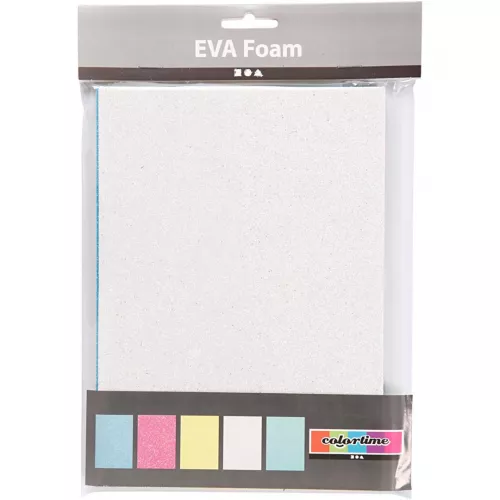 Creativ Company Eva Foam A5 Vellen - Pastel Glitter - 5st 5 Creativ Company Eva Foam A5 Vellen - Pastel Glitter - 5st - Afbeelding 3