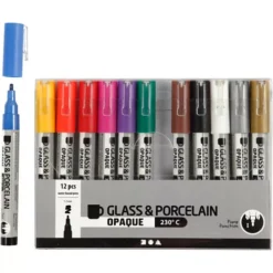 Creativ Company Glas- En Porseleinstiften - 12st