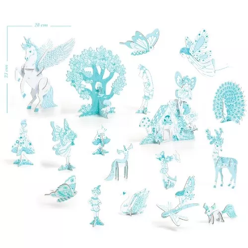 Djeco 3D Kleurplaat Speelfiguren - Feeënwereld 7 Djeco 3D Kleurplaat Speelfiguren - Feeënwereld - Afbeelding 5