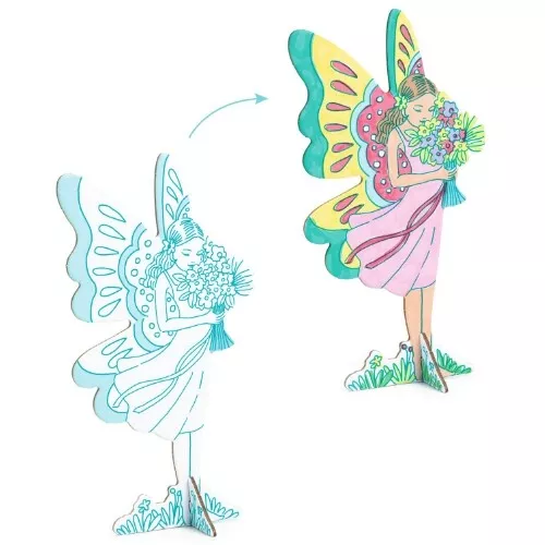 Djeco 3D Kleurplaat Speelfiguren - Feeënwereld 5 Djeco 3D Kleurplaat Speelfiguren - Feeënwereld - Afbeelding 3