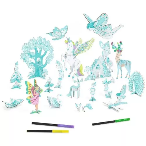Djeco 3D Kleurplaat Speelfiguren - Feeënwereld 8 Djeco 3D Kleurplaat Speelfiguren - Feeënwereld - Afbeelding 6