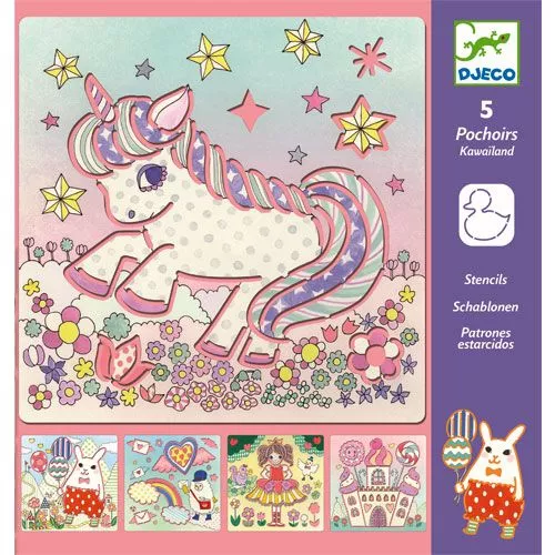 Djeco Tekensjablonen Kawaïland 3 Djeco Tekensjablonen Kawaïland