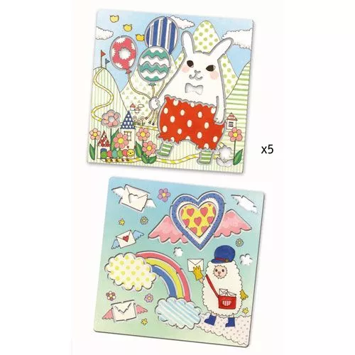 Djeco Tekensjablonen Kawaïland 4 Djeco Tekensjablonen Kawaïland - Afbeelding 2