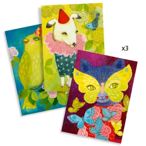 Djeco Borduurkaarten Sierlijk Carnaval 4 Djeco Borduurkaarten Sierlijk Carnaval - Afbeelding 2