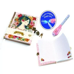 Djeco Dagboek Magische Pen - Oana 6 Djeco Dagboek Magische Pen - Oana -Kinderspeelgoed djeco dagboek met slot oana 1