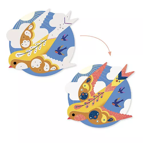 Djeco Glitterschilderijen Paradijsvogels 6 Djeco Glitterschilderijen Paradijsvogels - Afbeelding 4