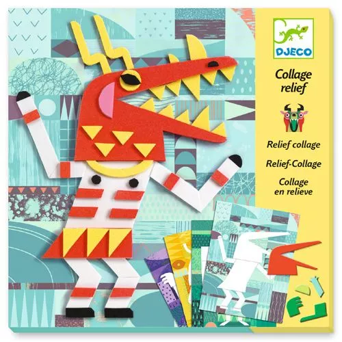 Djeco Knutselset Collage In Reliëf - Monsters 3 Djeco Knutselset Collage In Reliëf - Monsters