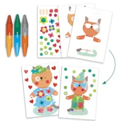 Djeco Knutselset Zes Activiteiten - Dieren -Kinderspeelgoed djeco knutselset dieren 4