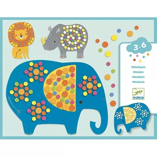 Djeco Knutselsetje Mozaïek - Zachte Jungle 3 Djeco Knutselsetje Mozaïek - Zachte Jungle