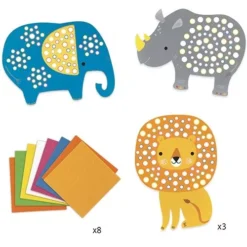 Djeco Knutselsetje Mozaïek - Zachte Jungle 7 Djeco Knutselsetje Mozaïek - Zachte Jungle -Kinderspeelgoed djeco knutselsetje moza ek zachte jungle 3