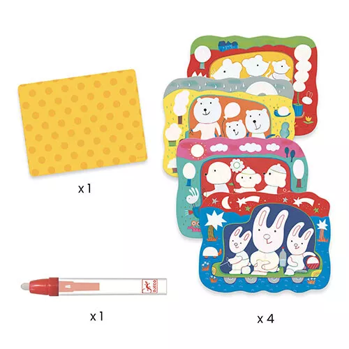 Djeco Magische Kleurplaten - Verstopt Op De Weg 4 Djeco Magische Kleurplaten - Verstopt Op De Weg - Afbeelding 2