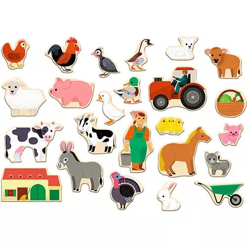Djeco Magneten Boerderij - 24st 4 Djeco Magneten Boerderij - 24st - Afbeelding 2