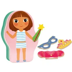 Djeco Magnetische Aankleedpop - Belissimo -Kinderspeelgoed djeco magnetische aankleedpop belissimo dj03084 4