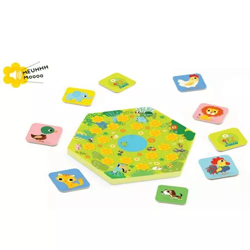 Djeco Memorie Met Geluid Memo Meuh 4 Djeco Memorie Met Geluid Memo Meuh - Afbeelding 2