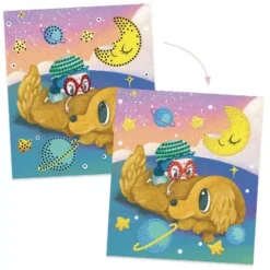 Djeco Schilderijen Mini-diamanten Dierenvrienden -Kinderspeelgoed djeco schilderijen mini diamanten2