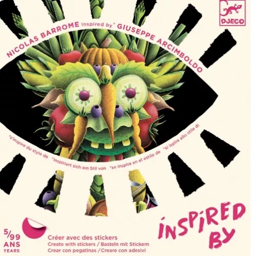 Djeco Stickerset Groentegezichten - Guiseppe Acrimboldo 3 Djeco Stickerset Groentegezichten - Guiseppe Acrimboldo