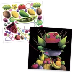 Djeco Stickerset Groentegezichten - Guiseppe Acrimboldo 9 Djeco Stickerset Groentegezichten - Guiseppe Acrimboldo -Kinderspeelgoed djeco stickerset guiseppe acrimboldo2
