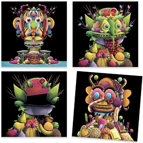 Djeco Stickerset Groentegezichten - Guiseppe Acrimboldo 6 Djeco Stickerset Groentegezichten - Guiseppe Acrimboldo - Afbeelding 4