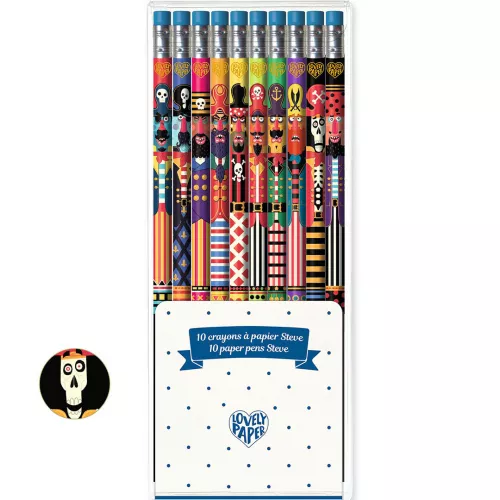 Djeco Tekenpotloden Steve - 10st 4 Djeco Tekenpotloden Steve - 10st - Afbeelding 2