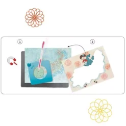 Djeco Tekenset Magnetische Spiralen - Jurken 7 Djeco Tekenset Magnetische Spiralen - Jurken -Kinderspeelgoed djeco tekenset magnetische spiralen jurken 3