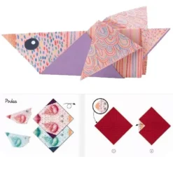 Djeco Origami Pooldieren -Kinderspeelgoed eenvoudige oriigami pooldieren dj08777 2