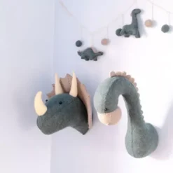 Fiona Walker Dierenkop Triceratops - Blauw Grijs - Mini -Kinderspeelgoed fiona walker dierenkop triceratops mini 3 1