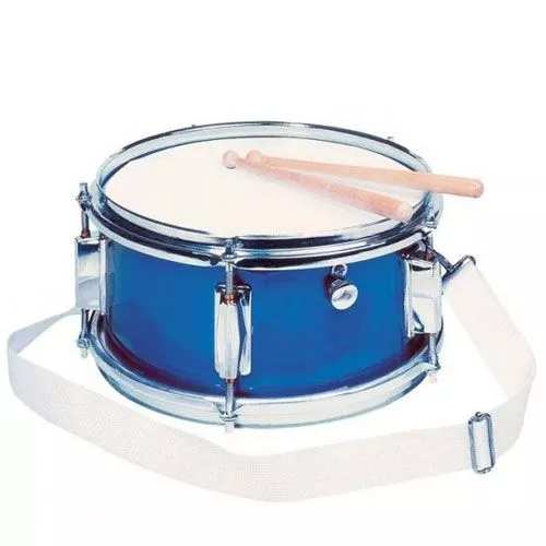 Goki Metalen Snaartrommel Met Draagriem - Blauw 3 Goki Metalen Snaartrommel Met Draagriem - Blauw