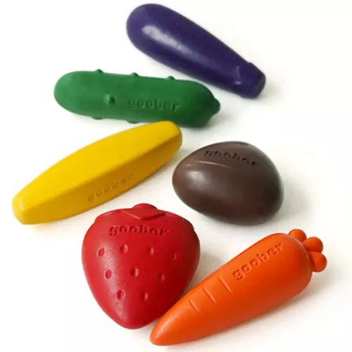 Goober Waskrijtjes Groenten - 8st 4 Goober Waskrijtjes Groenten - 8st - Afbeelding 2