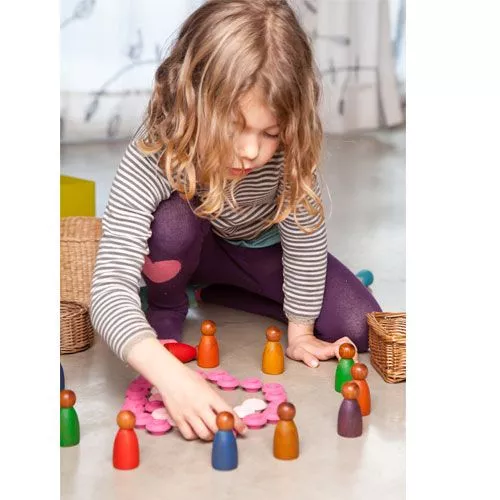 Grapat Houten Nins® Poppetjes Koele Kleuren - Donker (3st) 4 Grapat Houten Nins® Poppetjes Koele Kleuren - Donker (3st) - Afbeelding 2