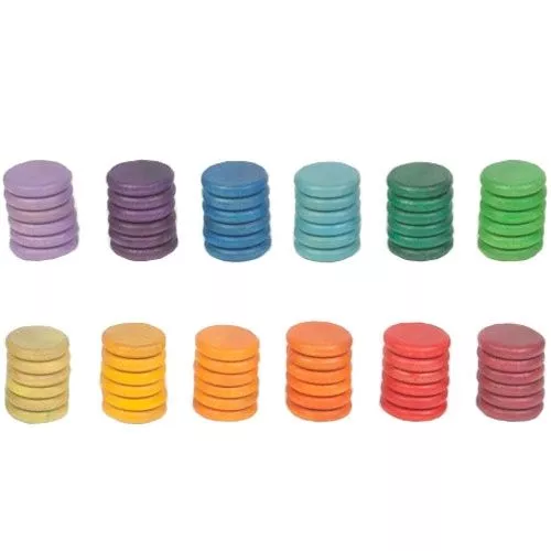 Grapat Munten Opaque - 12 Kleuren (72st) 3 Grapat Munten Opaque - 12 Kleuren (72st)